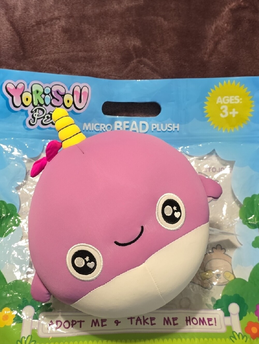 Pink Micro Bead Plush Unicorn Soft Toy